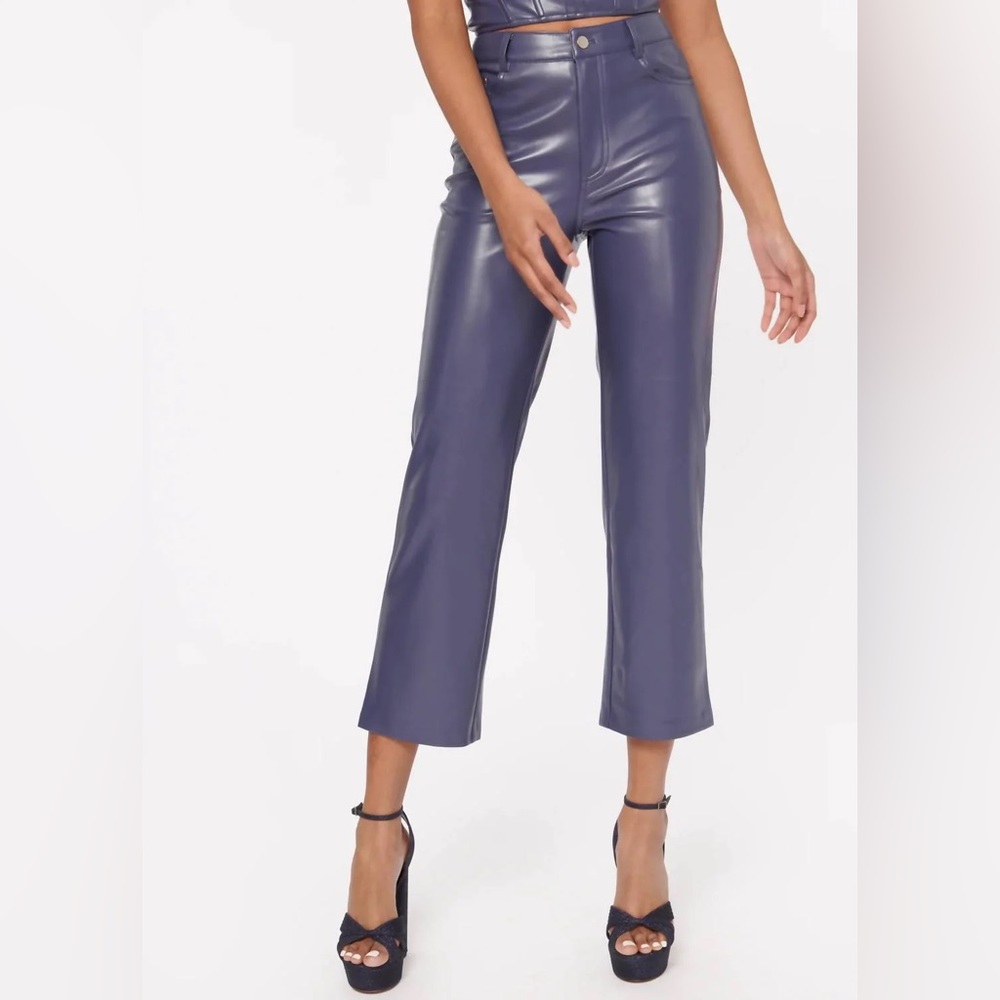 Cami NYC Hanie Vegan Leather Pants (Nightshadow) Size: 4